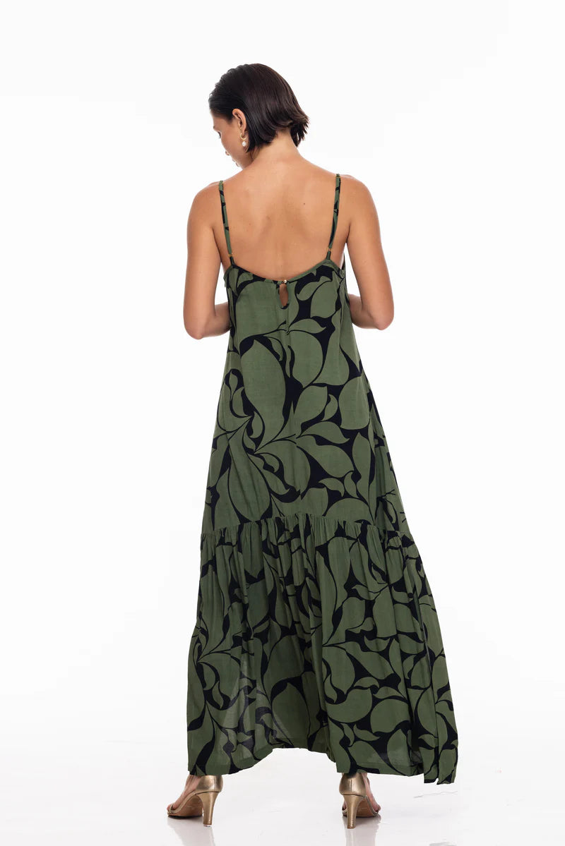 BLAK // Dallas Maxi Dress BLACK/GOLDEN FLORAL PRINT