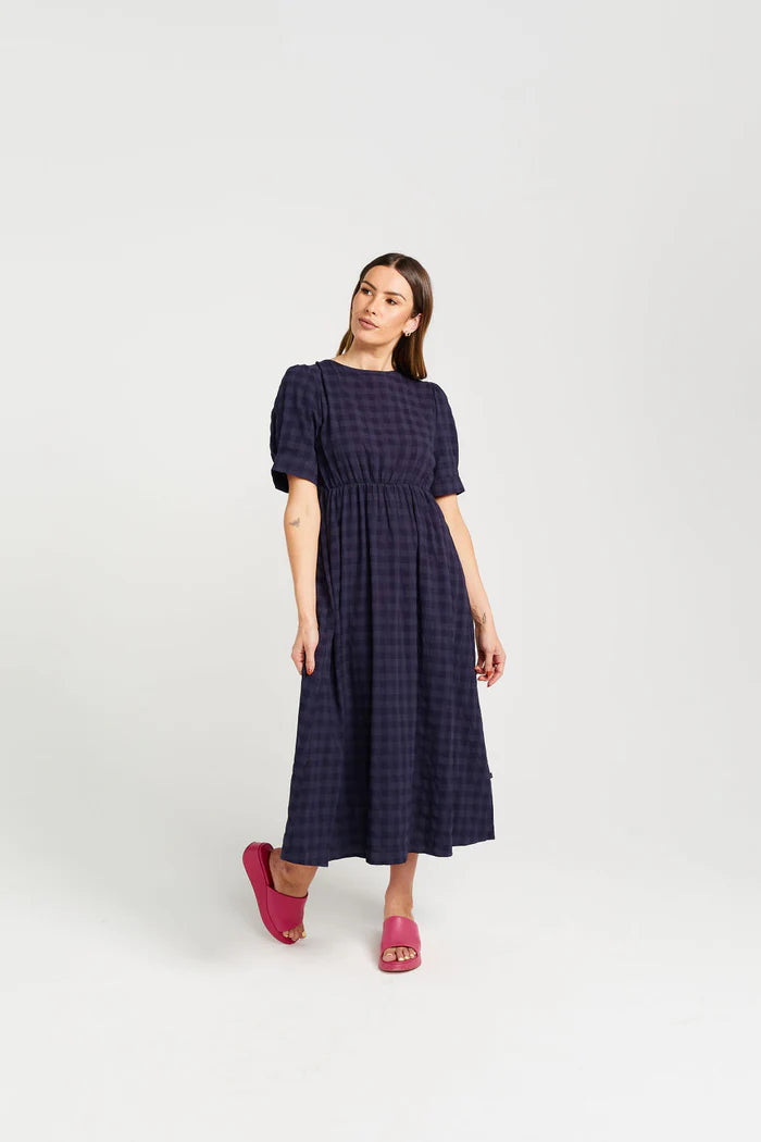 THING THING // Dazzling Dress NAVY CHECK