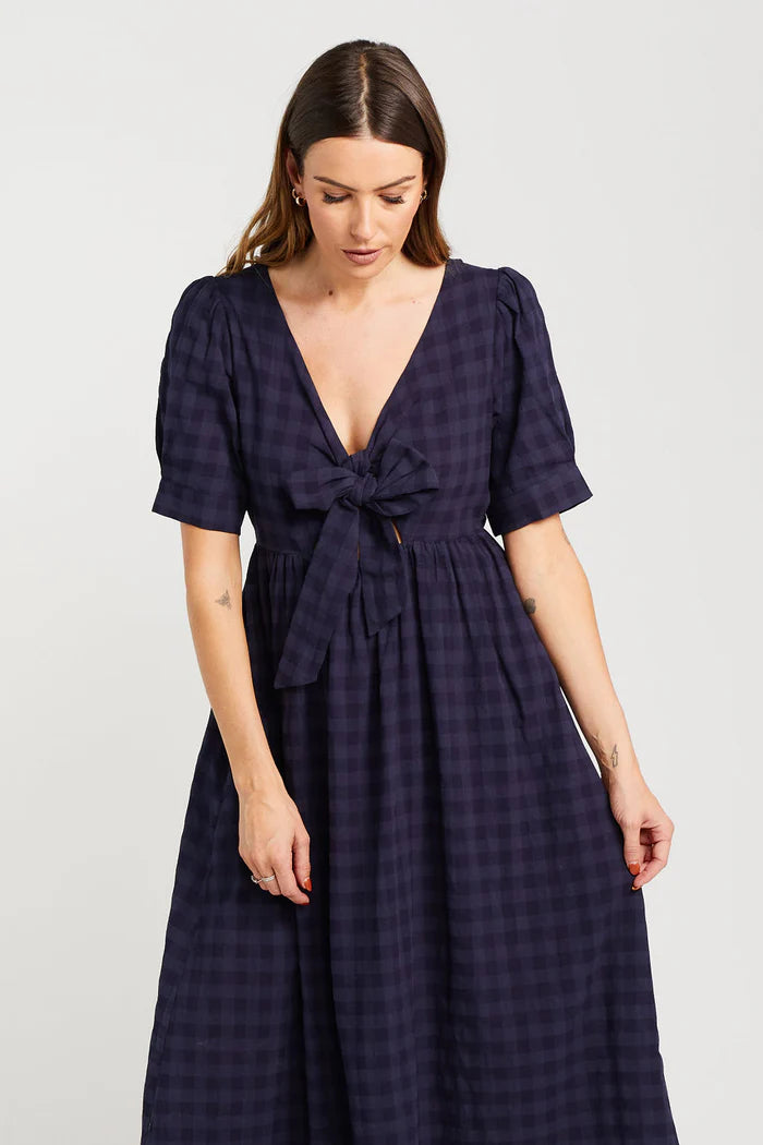 THING THING // Dazzling Dress NAVY CHECK