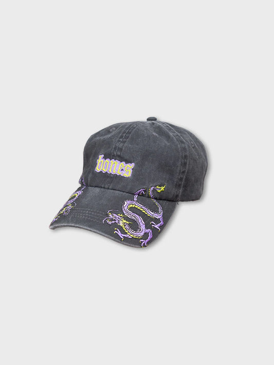 BILLY BONES // Dragon Tail Dad Cap WASHED BLACK