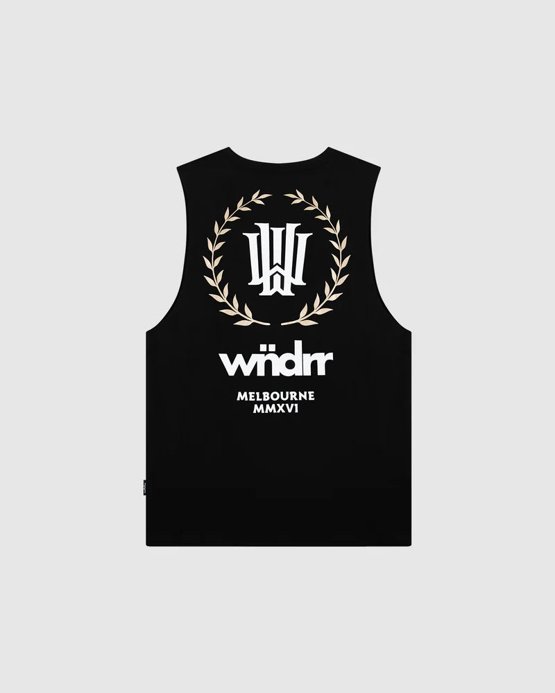 WNDRR // Emperor Muscle Top BLACK