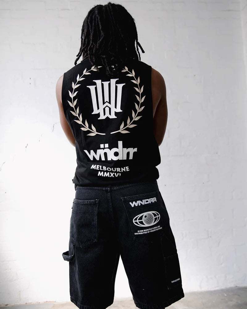 WNDRR // Emperor Muscle Top BLACK