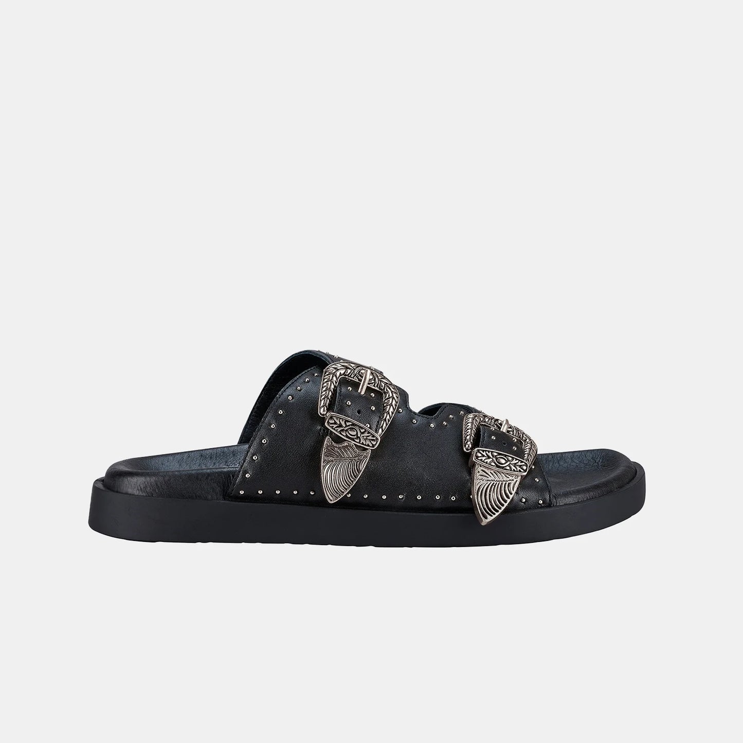 SOL SANA // Eastwood Stud Footbed BLACK SILVER