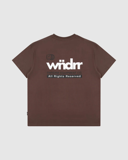 WNDRR // Frontline Box Fit Tee BROWN