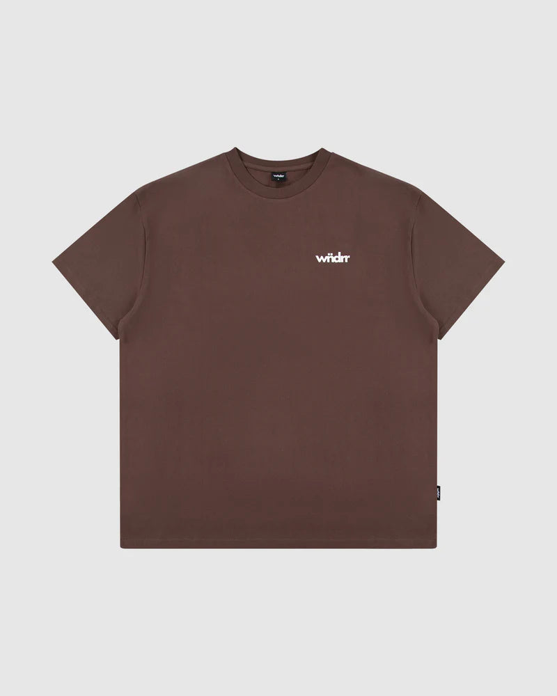 WNDRR // Frontline Box Fit Tee BROWN