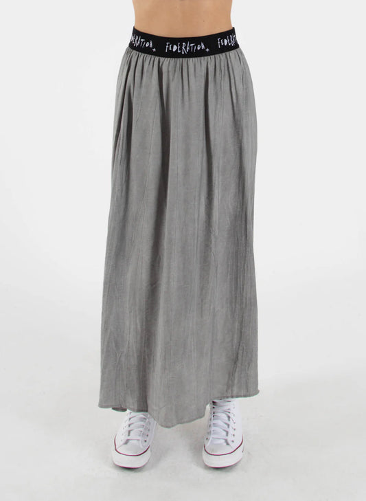 FEDERATION // Florence Maxi Skirt SLATE