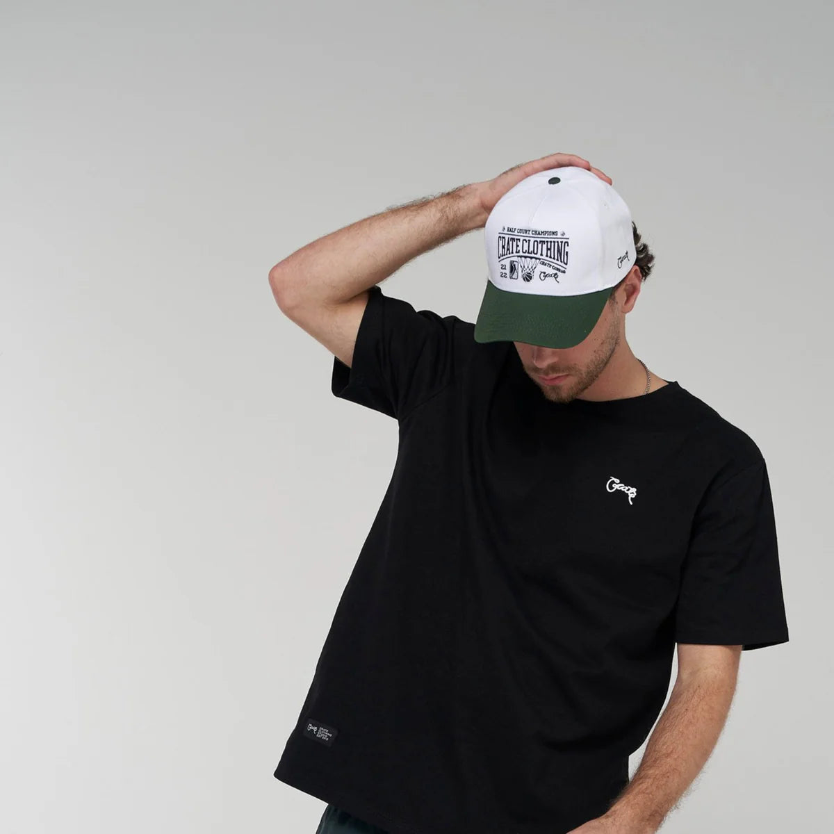 CRATE // Crate Half Court Snapback WHITE/PINE