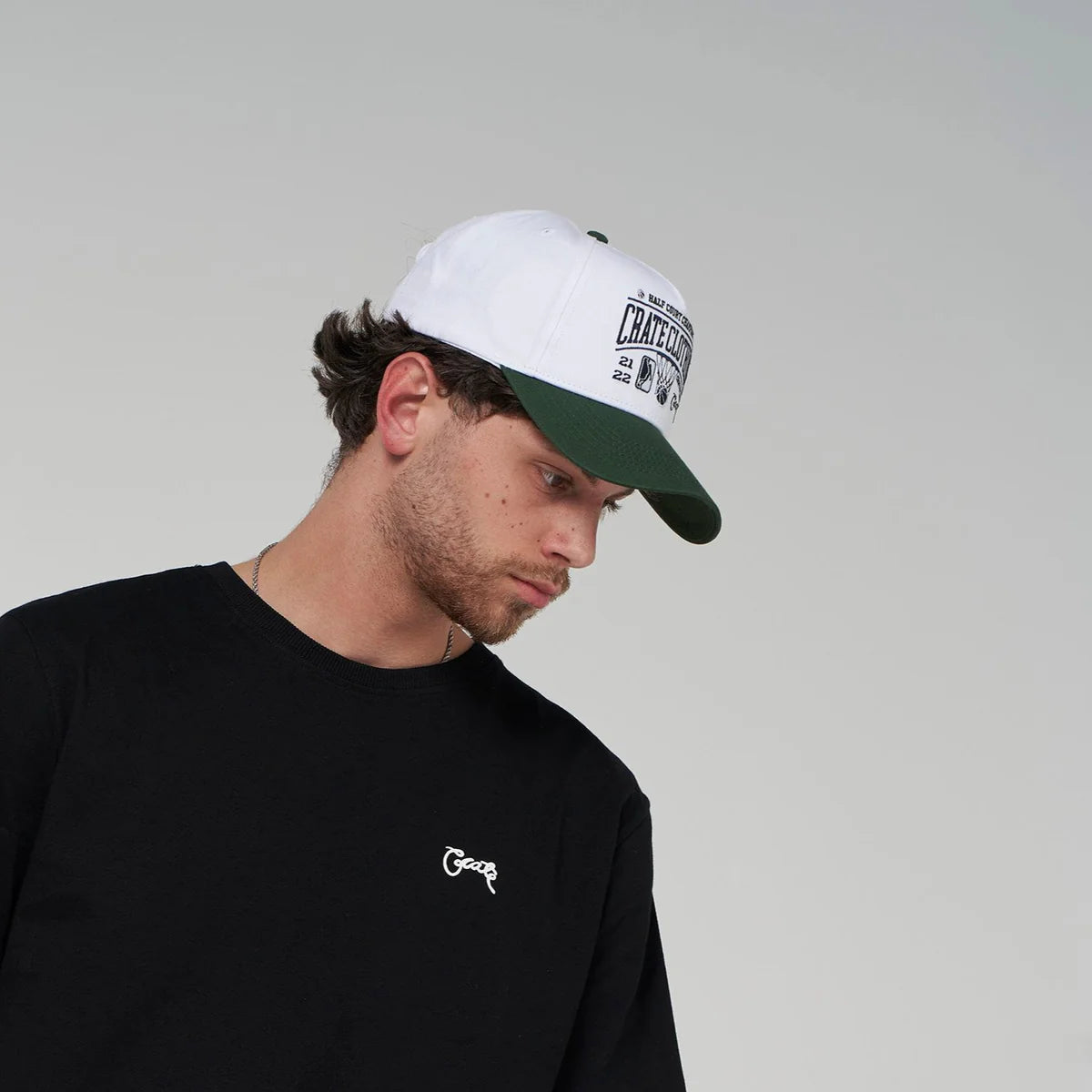 CRATE // Crate Half Court Snapback WHITE/PINE