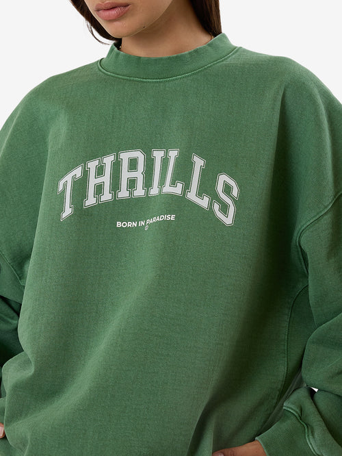 THRILLS // Hard Knocks Cocoon Panel Crew ELM GREEN