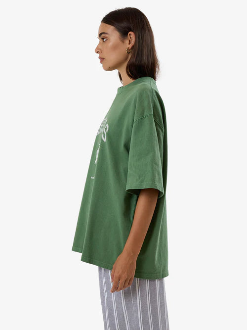 THRILLS // Hard Knocks Oversized Tee ELM GREEN FADE