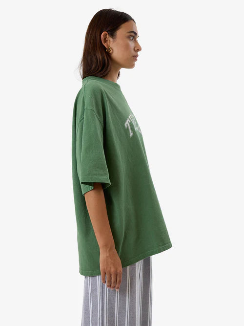 THRILLS // Hard Knocks Oversized Tee ELM GREEN FADE