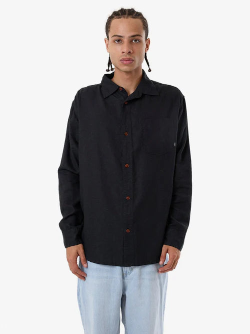 THRILLS // Minimal Thrills Oversize LS Shirt BLACK