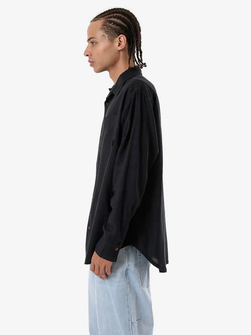 THRILLS // Minimal Thrills Oversize LS Shirt BLACK