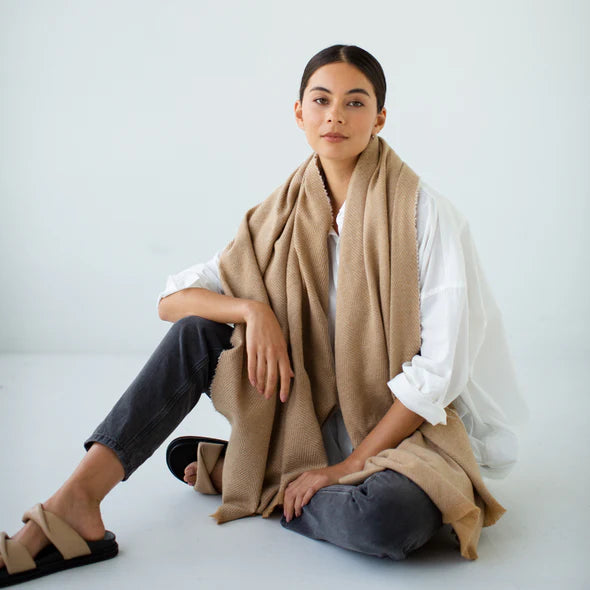 S O P H I E // Hey Herringbone Scarf HONEY OAT