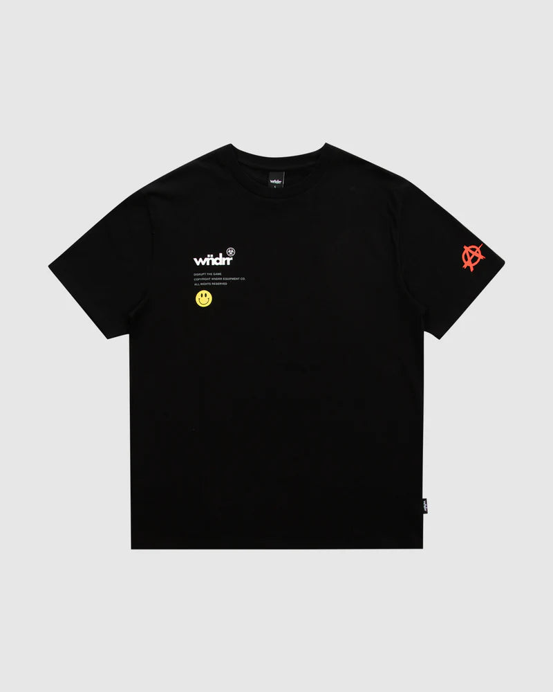 WNDRR // Illegible Box Fit Tee BLACK