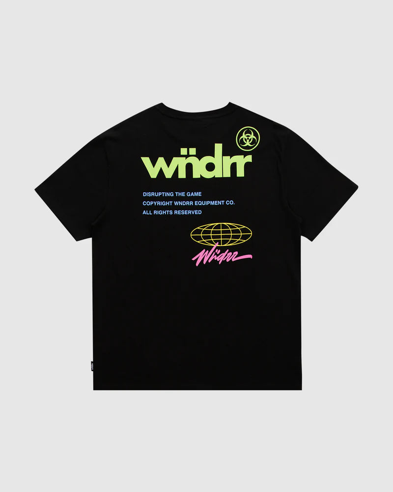 WNDRR // Illegible Box Fit Tee BLACK