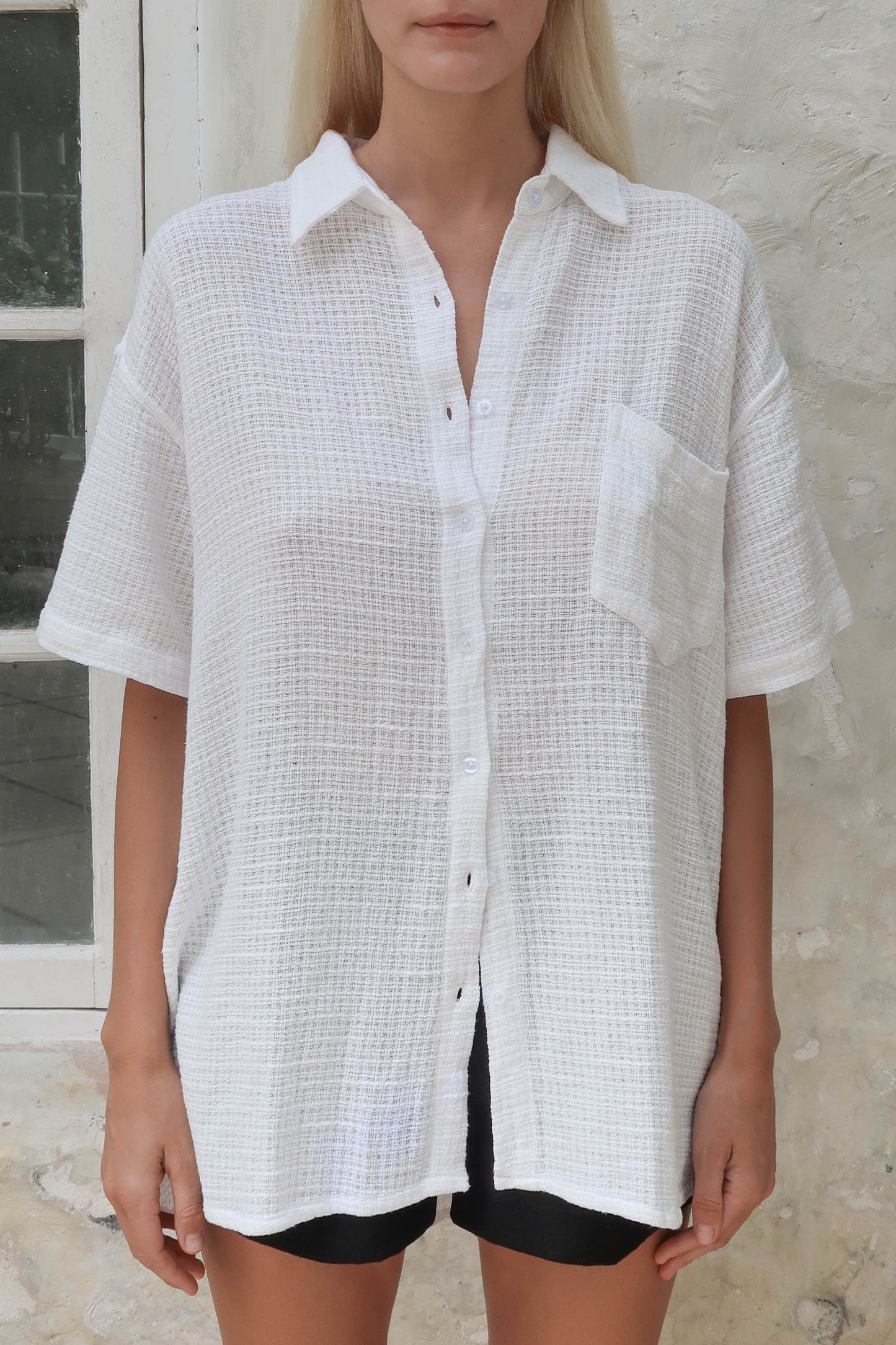 BEIGED // Cheesecloth Shirt WHITE