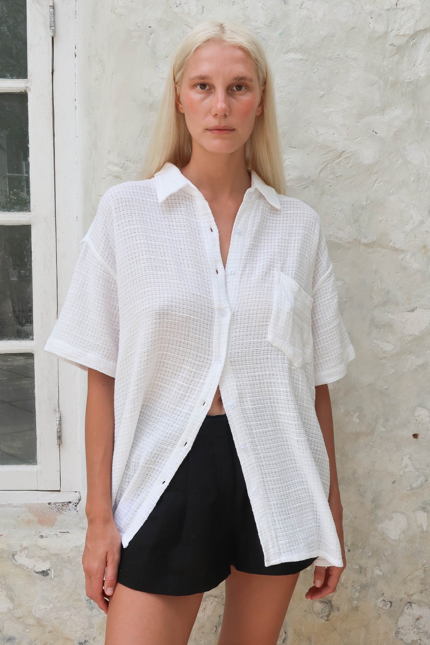 BEIGED // Cheesecloth Shirt WHITE