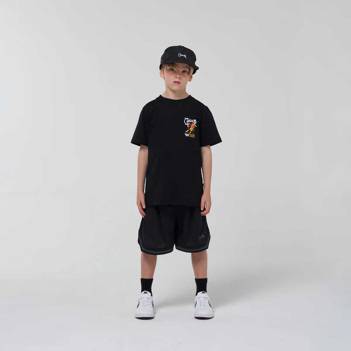 CRATE KIDS // Crate Kids X Spaceman Candy Script T-Shirt BLACK