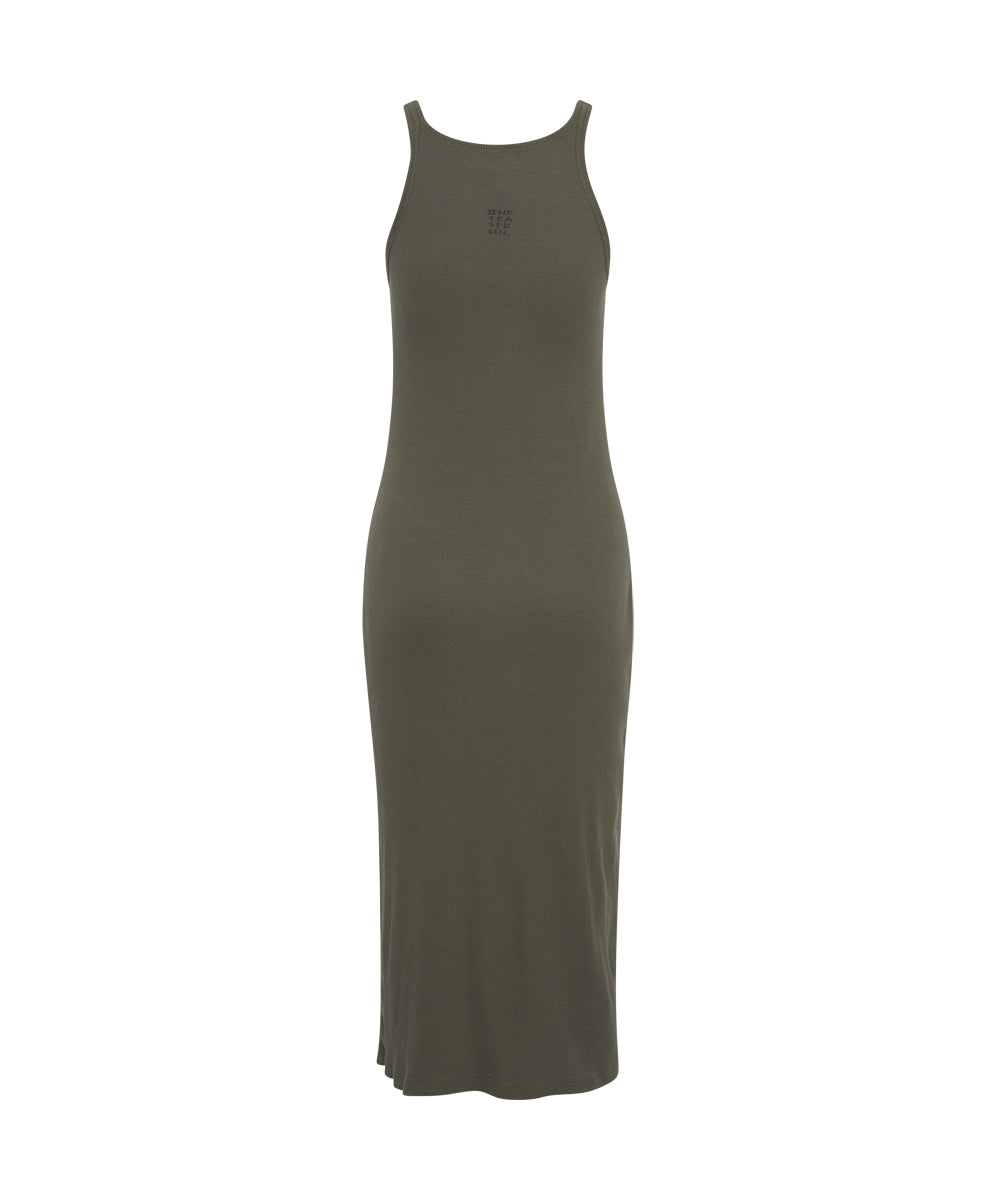 ONE TEASPOON // Rib Singlet Midi Dress KHAKI