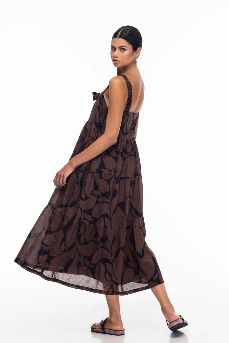 BLAK // Kiss Me Again Dress CHOCOLATE/BLACK FLORAL