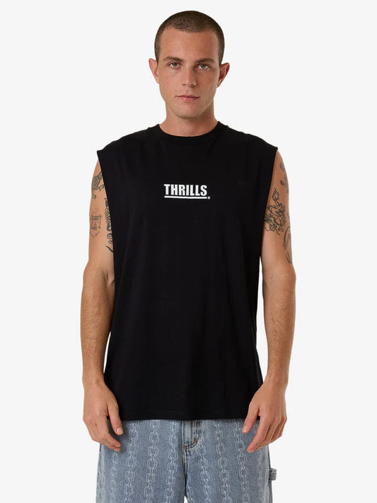 THRILLS // Logic Merch Fit Muscle Tee BLACK