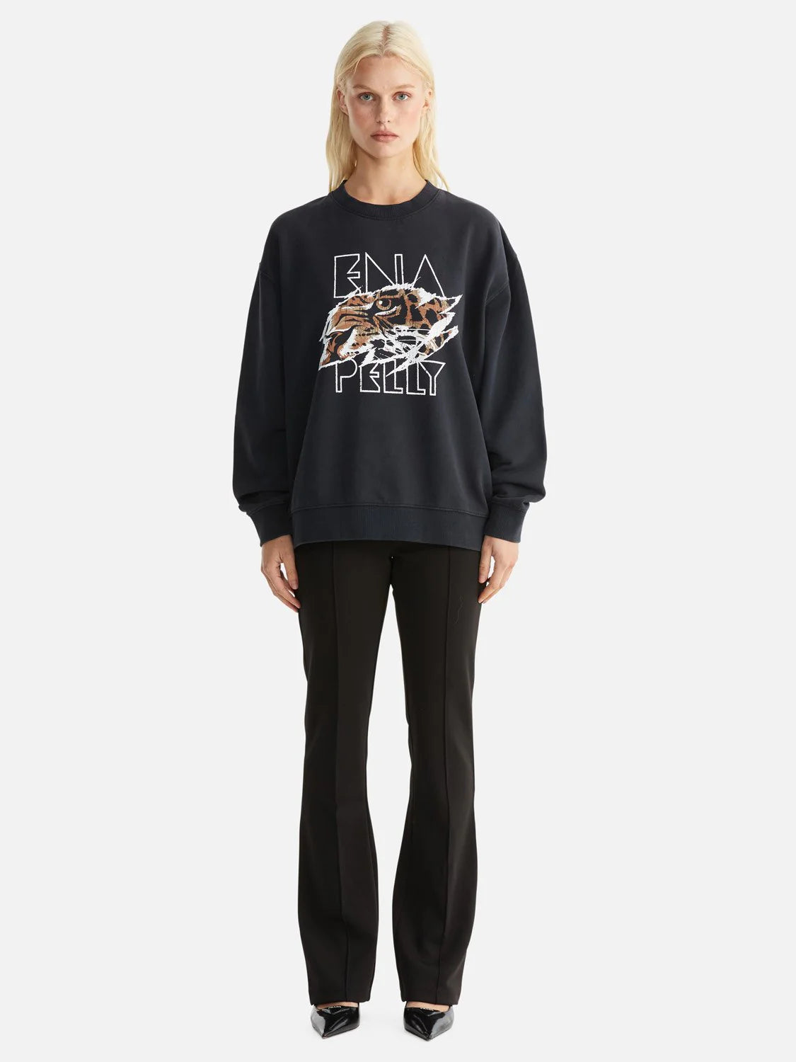 ENA PELLY // Lily OS Tigers Eye Sweater WASHED BLACK