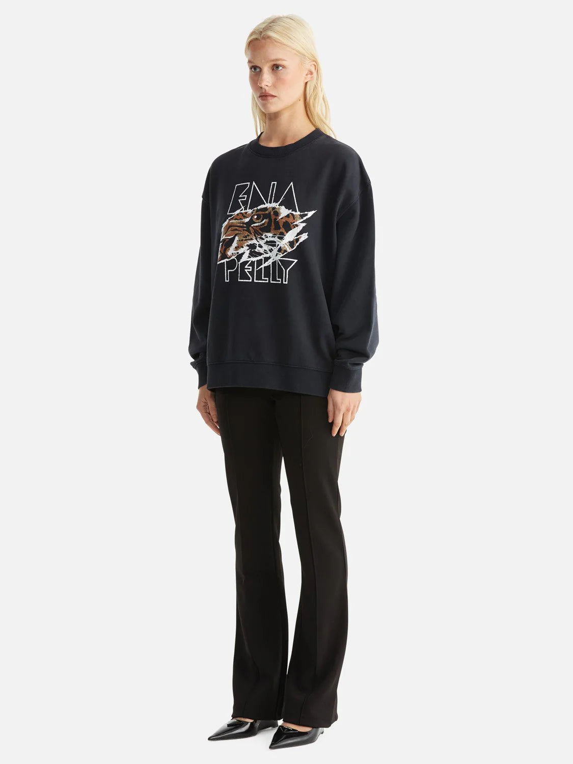 ENA PELLY // Lily OS Tigers Eye Sweater WASHED BLACK