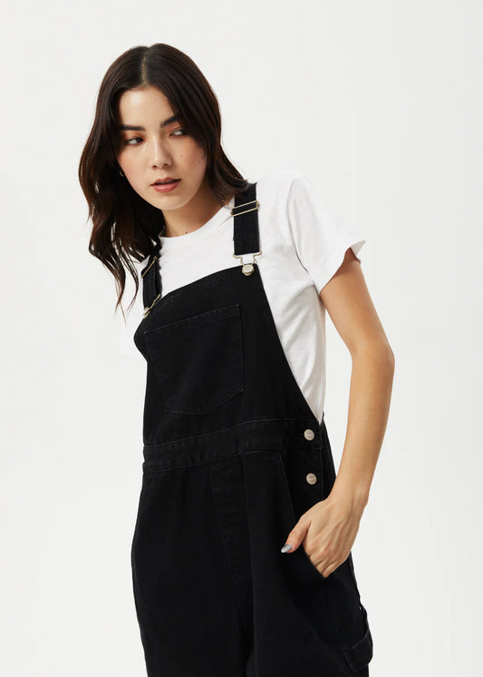 AFENDS // Louis Denim Overalls WASHED BLACK