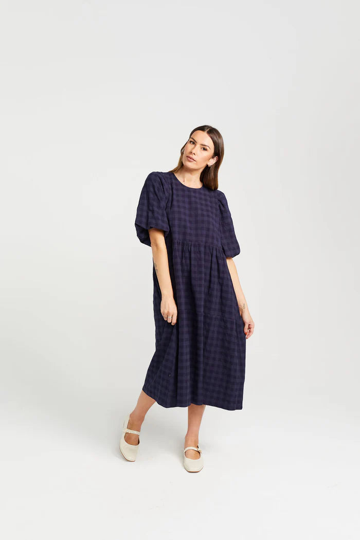 THING THING // Lucinda Dress NAVY CHECK