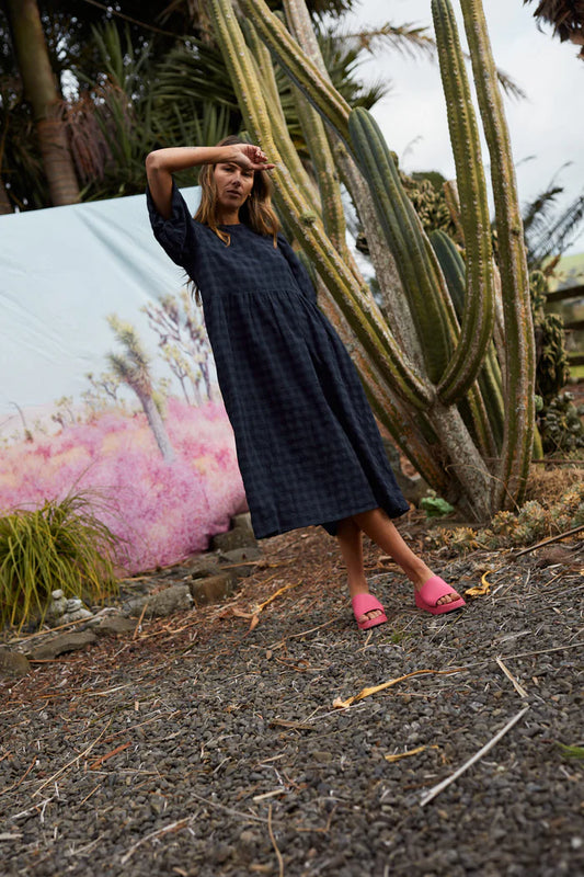 THING THING // Lucinda Dress NAVY CHECK