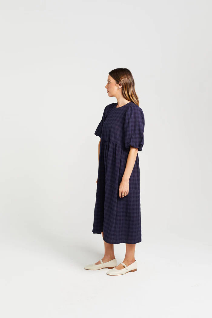 THING THING // Lucinda Dress NAVY CHECK