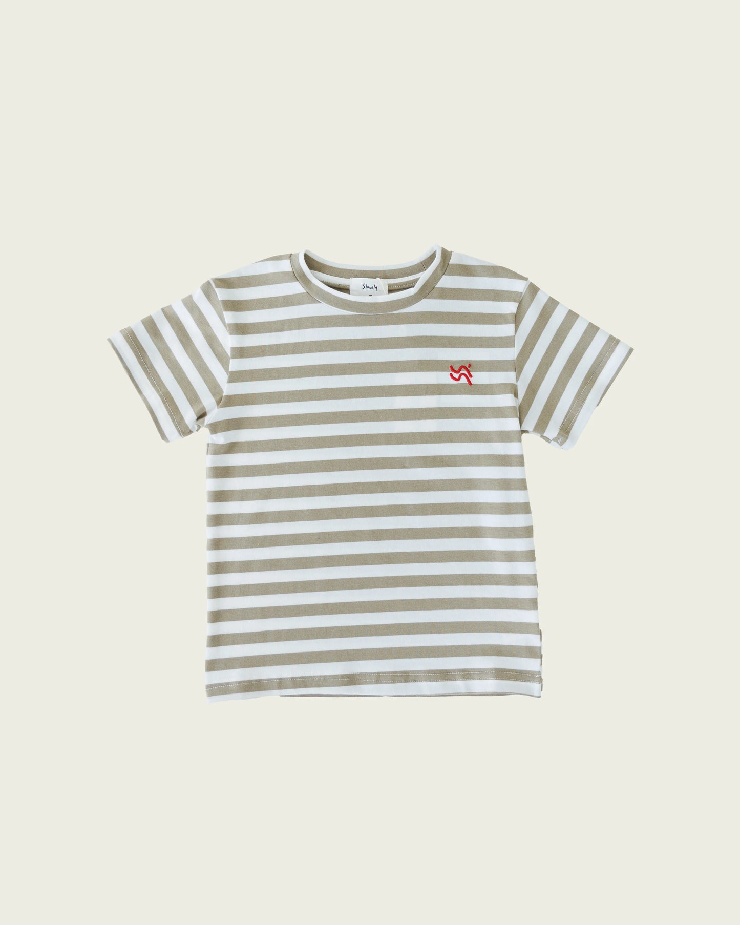 SLOWLY LABEL // Stripe Tee MATCHA