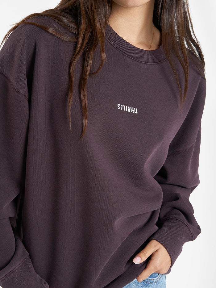 THRILLS // Minimal Slouch Crew DEEP PLUM