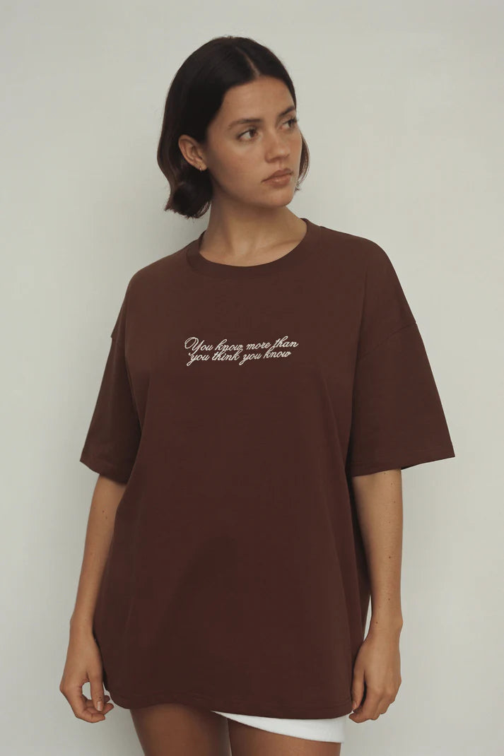 COMMONPLACE // Morale Tee CHOCOLATE