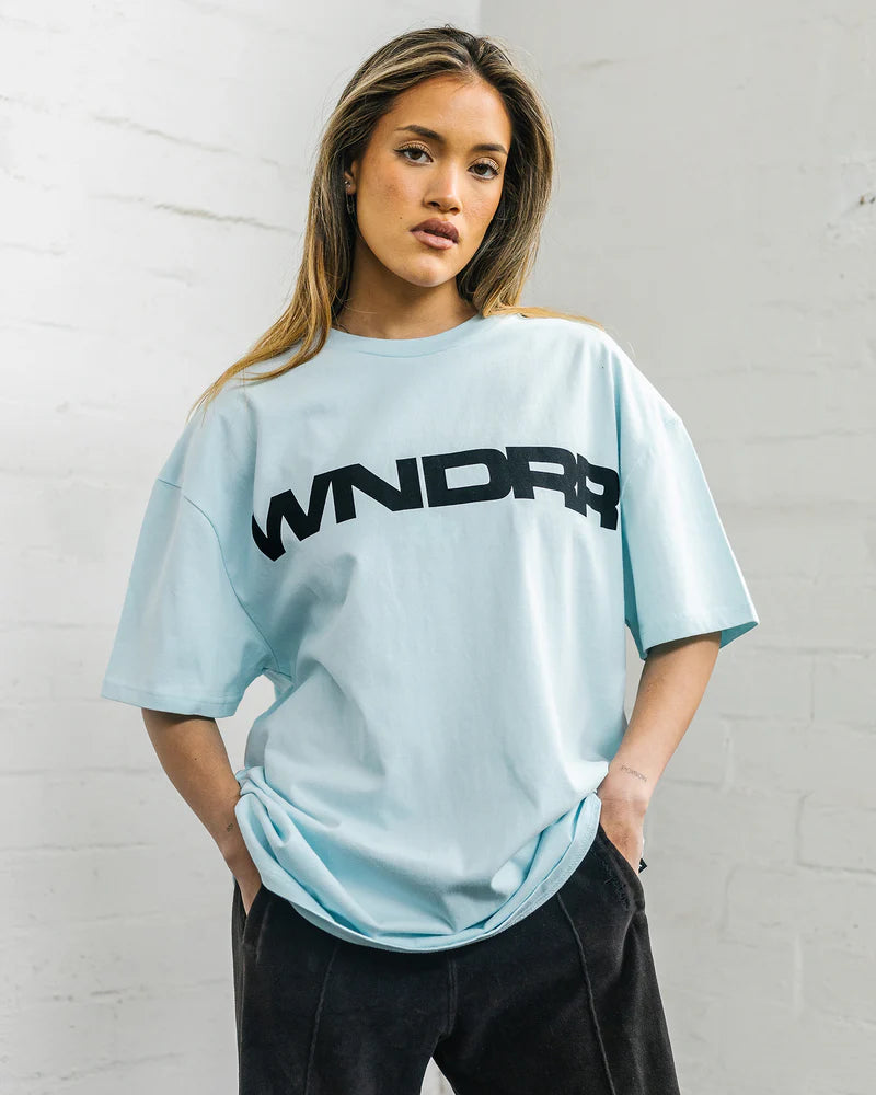 WNDRR // Motif Box Fit Tee BABY BLUE