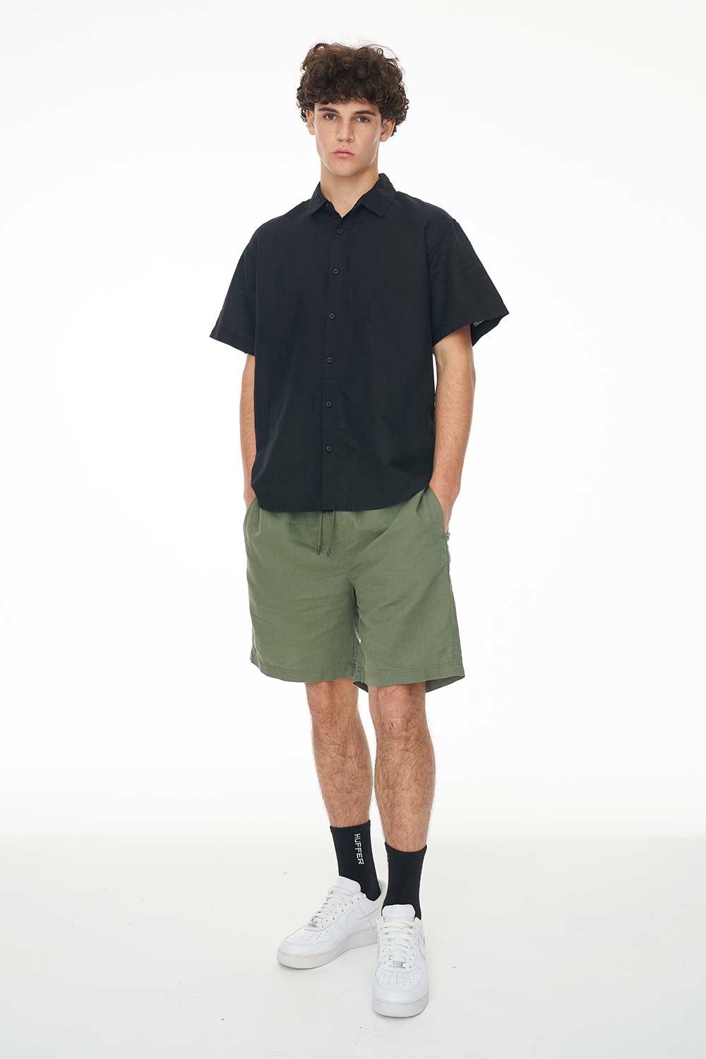 HUFFER // Lin-In SS Shirt BLACK