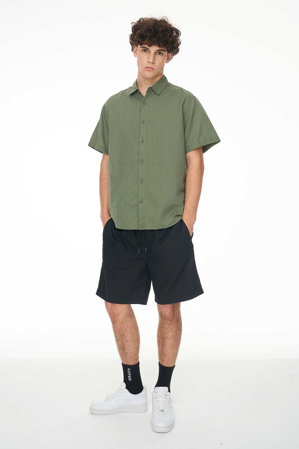 HUFFER // Lin-In SS Shirt KHAKI