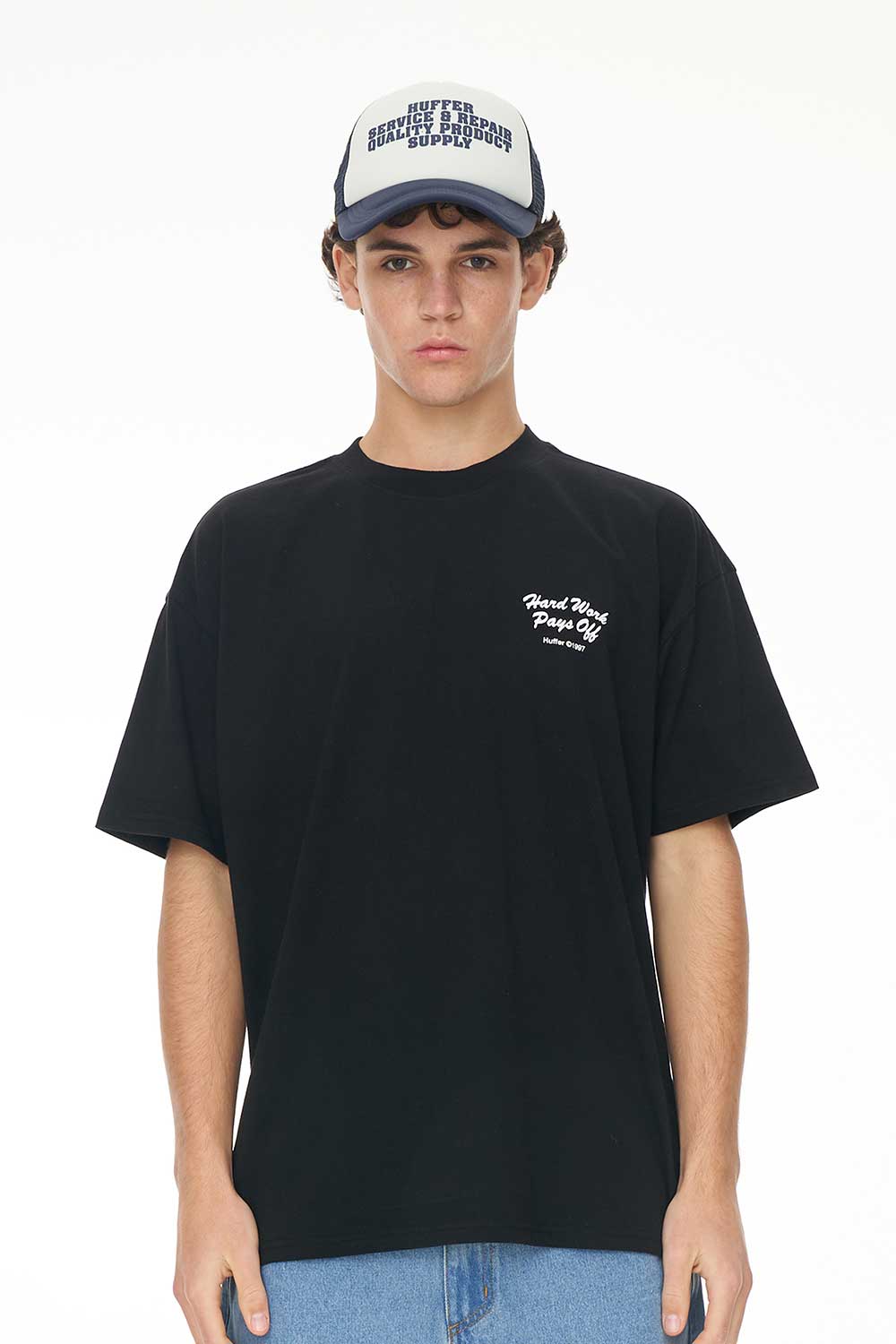 HUFFER // Block Tee Pay Off BLACK