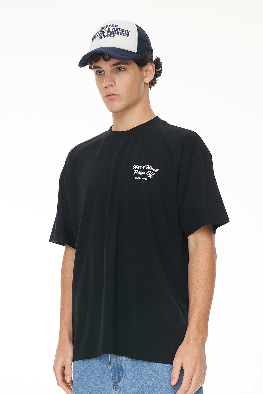 HUFFER // Block Tee Pay Off BLACK