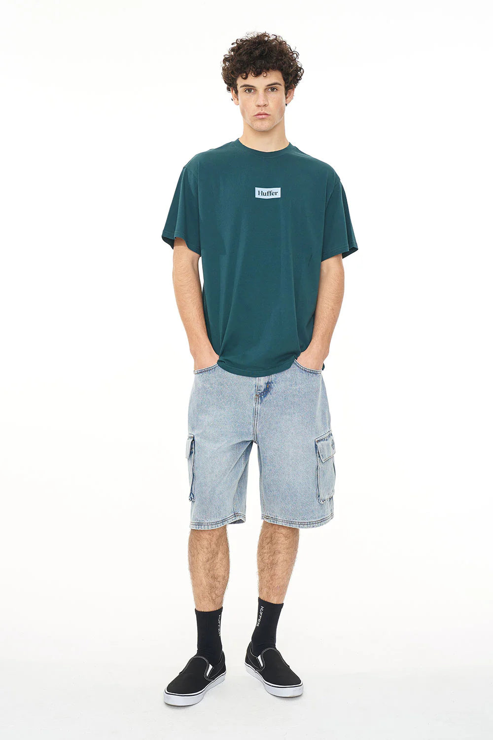 HUFFER // Sup Tee Boxed In EMERALD