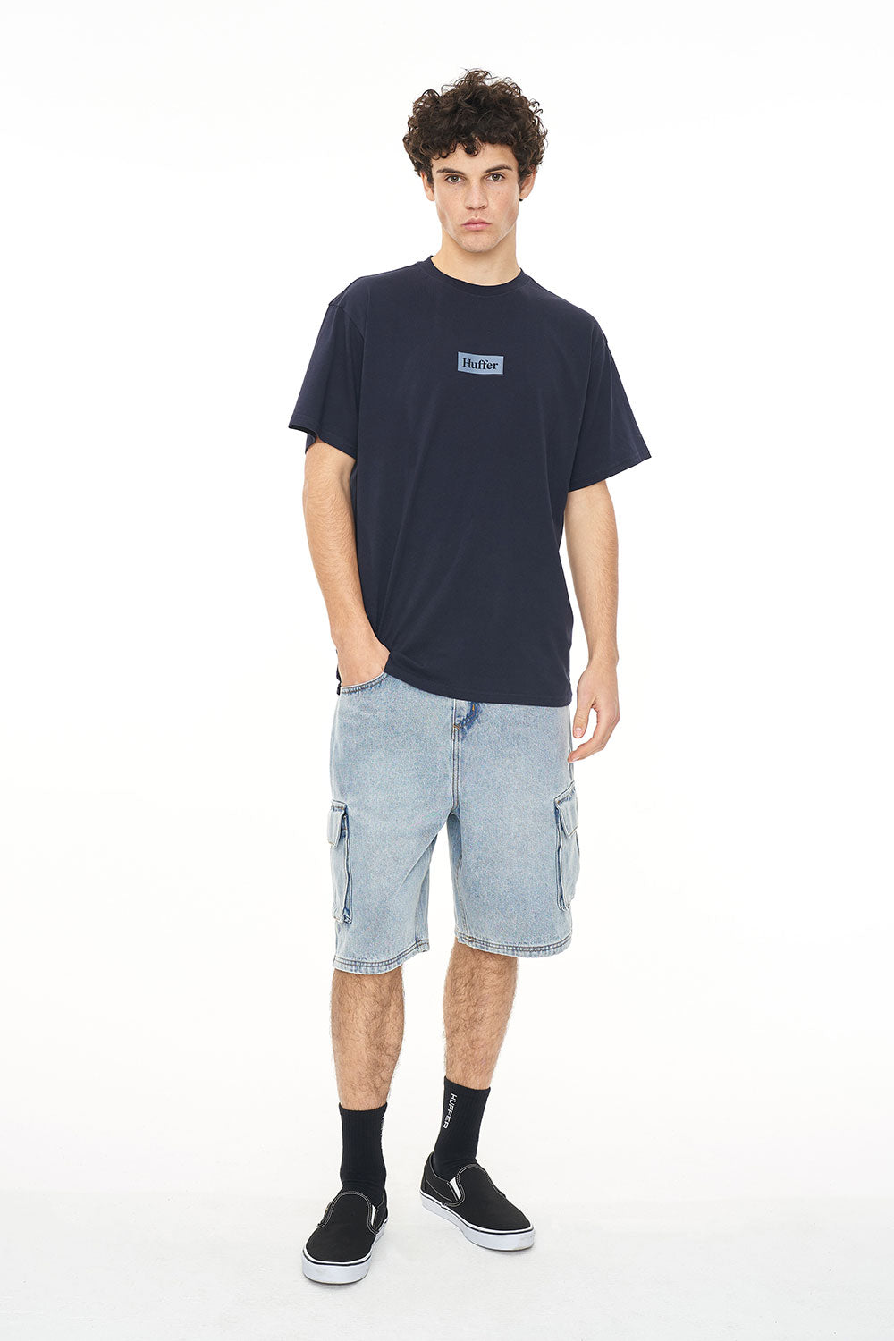 HUFFER // Sup Tee Boxed In NAVY