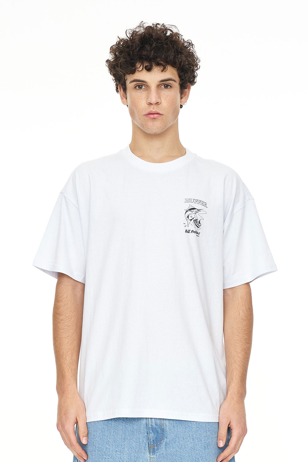 HUFFER // Block Tee Bills WHITE