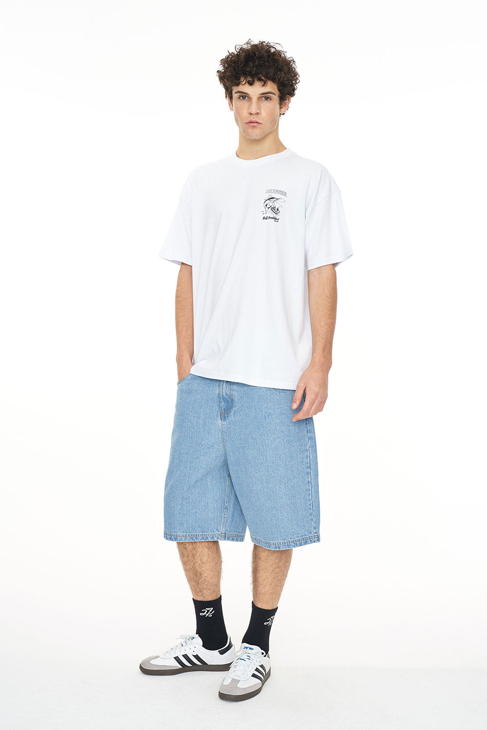 HUFFER // Block Tee Bills WHITE