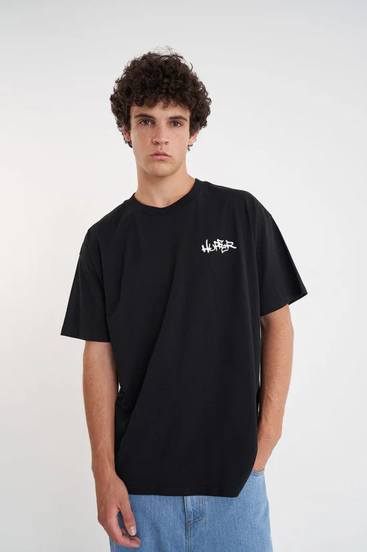 HUFFER // Block Tee Etching BLACK