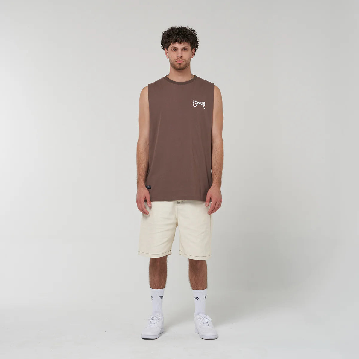 CRATE // Men's Scripted Muscle Singlet CHIA