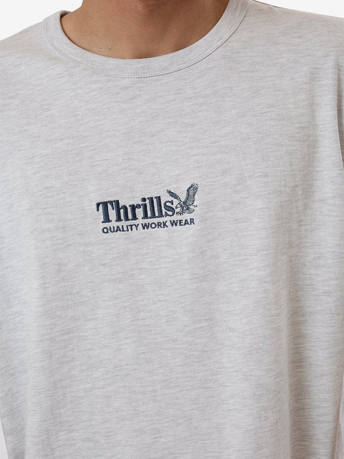 THRILLS // Workwear Embro Merch Fit Tee WHITE MARLE