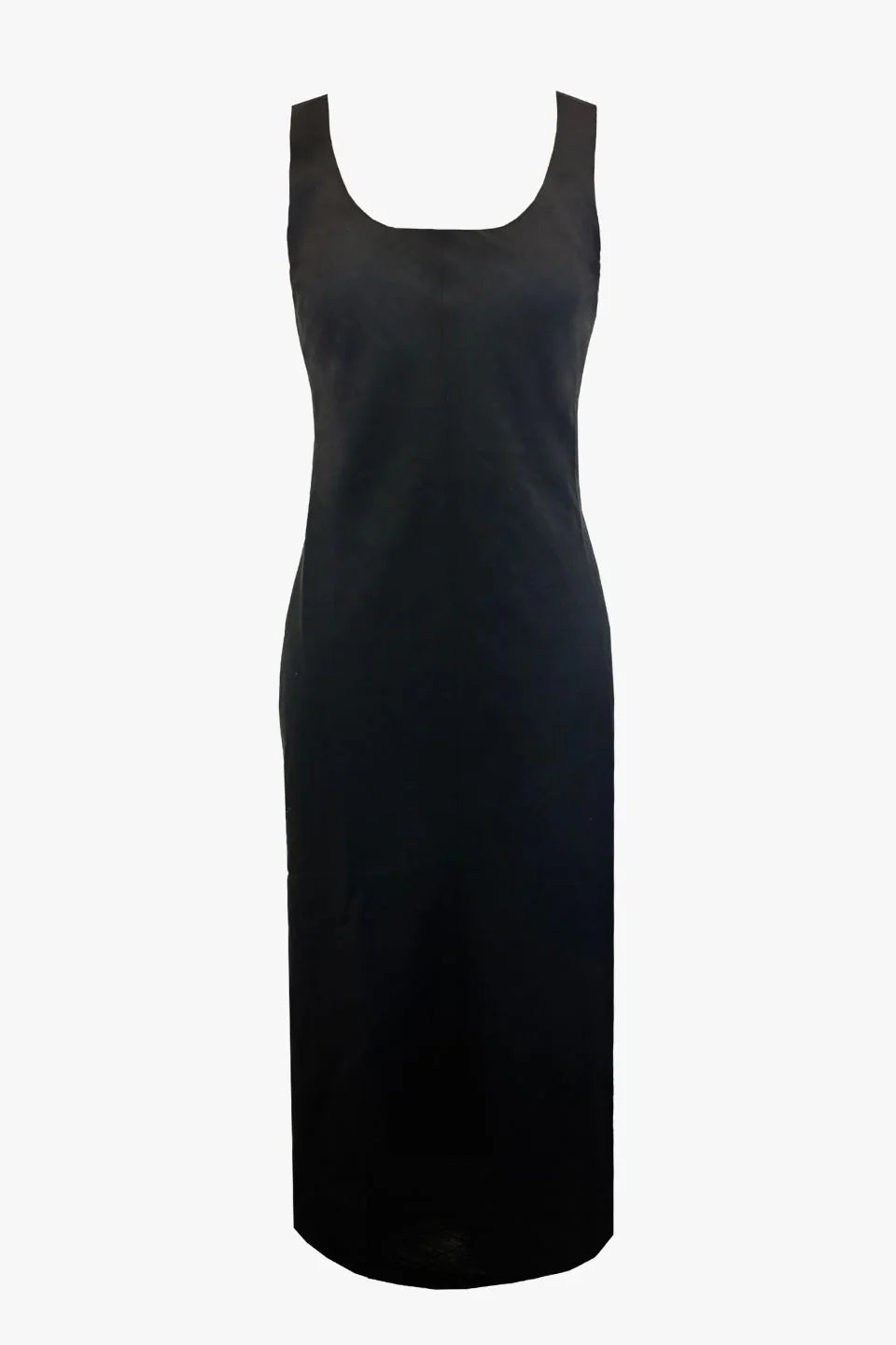 RE:UNION LABEL // Nerve Sleeveless Scoop Neck Bias Maxi Dress BLACK