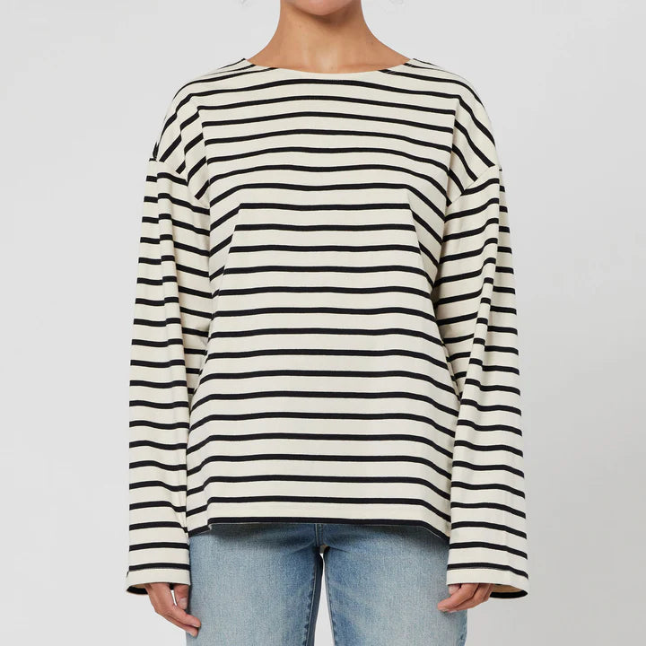 NEUW // Resort Stripe LS Tee IVORY