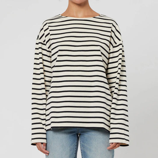 NEUW // Resort Stripe LS Tee IVORY